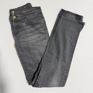 7 For All Mankind Size 26 Women's Charcoal Straight Leg Jeans
